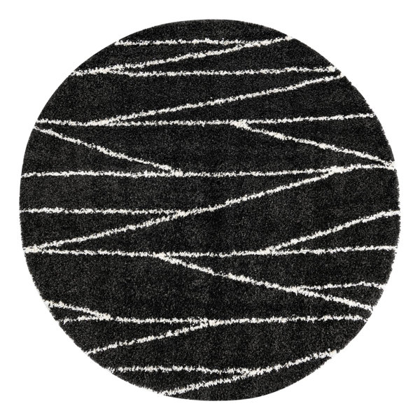 Hashtag Home Abrahams Geometric Black/White Area Rug & Reviews Wayfair